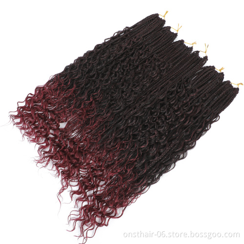 Bohomian River Goddess Faux Locs Box Braid Curly Crochet Hair Braids Senegal Twist Hair Braiding Hair Extension accessories Soft